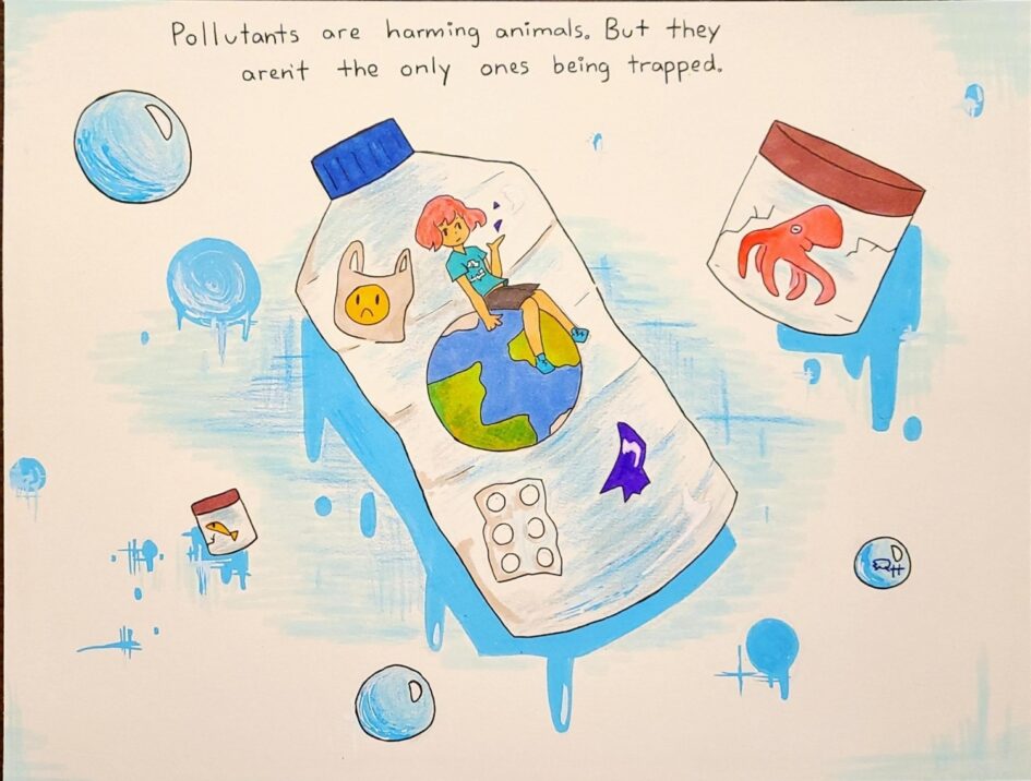 Artwork from winner of the annual NOAA Marine Debris Program Art Contest