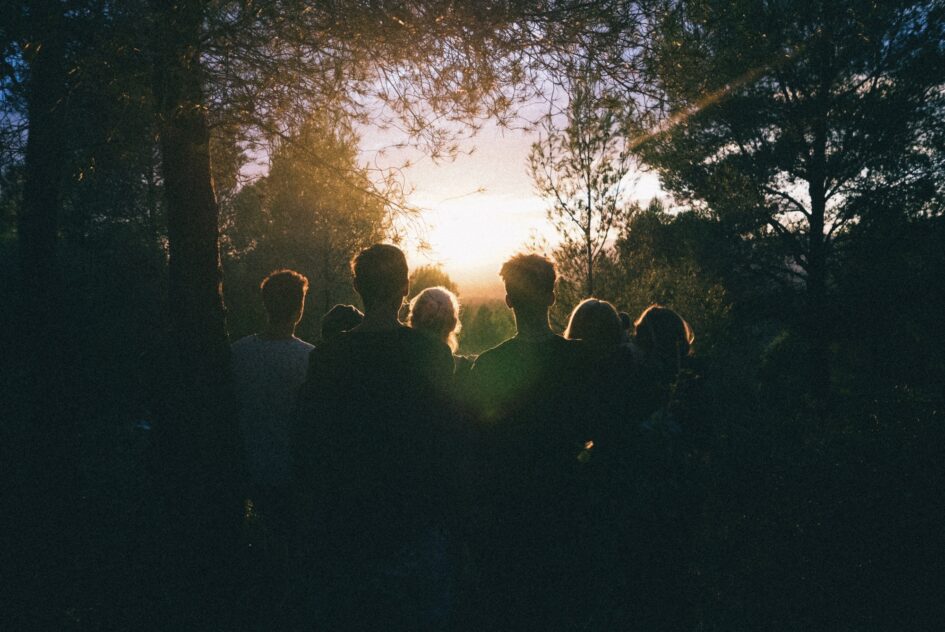 Youth looking toward the sun