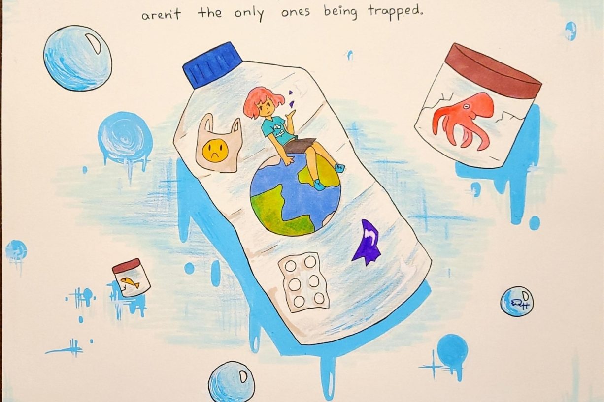 Artwork from winner of the annual NOAA Marine Debris Program Art Contest